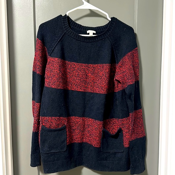 Navy blue and red striped Gap sweater - Picture 1 of 6